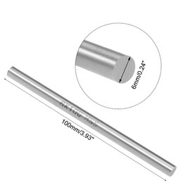 sourcing map Round Steel Rod, 6mm HSS Lathe Bar Stock Tool 100mm Long, for Shaft Gear Drill Lathes Boring Machine Turning Miniature Axle, Cylindrical Pin DIY Craft Tool, 10pcs