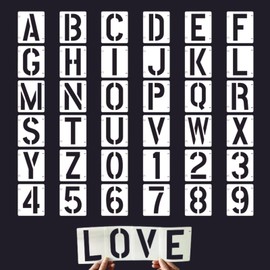 Pack of 36 Reusable Letters Drawing Stencils, Letter Stencil, Stencil Letters, Washable Stencils Letters for Painting DIY and Crafts
