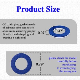 deemars 12PCS Aluminum Oil Drain Plug Gaskets, Oil Drain Plug Washer, M12 Crush Washers Seals Rings, Car Accessories Leak Proof Sealing Gaskets Fit for Most Vehicles, Replace OEM#9043012031