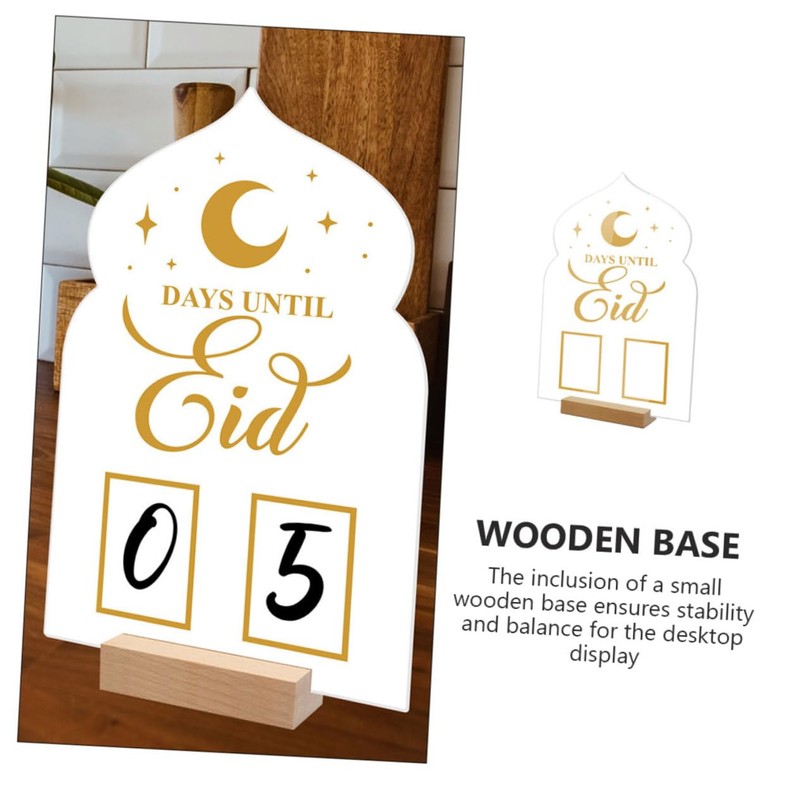 Gadpiparty Handwritten Countdown Acrylic Display with Base Perpetual Month Date