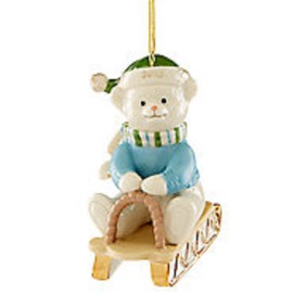 Lenox ~ 2019 Teddy Bear Sledding Ornament