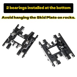 RampCrab Gearbox Skid Plate for TRX4M RC Car, Aluminum Alloy, Come with Bearing, Upgrades Parts for 1/18 TRX4-M Bronco Defender K10