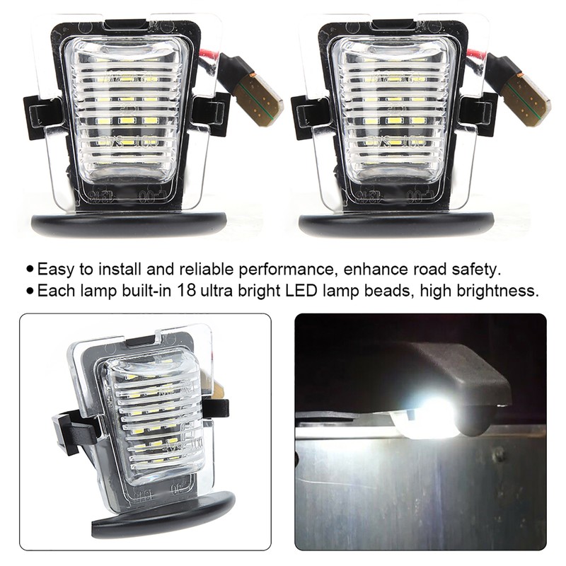 Pair of LED License Number Plate Lamp Light Fit for