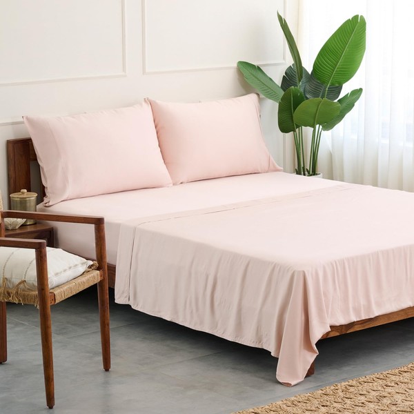 Weddingly Certified Bamboo King Sheet Set| derived from Organic Viscose|Sateen