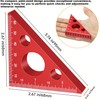 GREBSTK Aluminum Alloy Triangle Ruler, 45 Degree Angle Ruler Carpentry