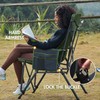 PORTAL Camping Chair with Lumbar Support for Adults Folding Portable