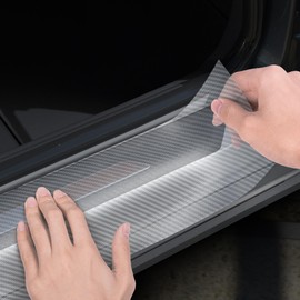 Lypumso 3D Clear Carbon Fiber Vinyl Wraps, Automotive Adhesive Protection Film Roll, Stickers for Vehicle Interior and Exterior Body Windows with Bubble Free Air Release Technology 1ft x 5ft
