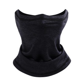 Unbranded Winter Windproof Ski Face Mask Neck Gaiter Bandana Fleece Warmer Earmuff Scarf - Dark Blue