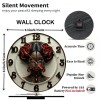 25x25cm Wood Wall Clock with a Felt Pad Back to