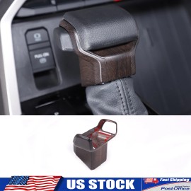Ynei Oak Wood Grain Gear Shifter Knob Frame Trim Cover Fits Tundra Sequoia 2022-2025