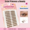 Brown Wimpern Extensions Set 80Pcs 10-14mm Mixed Künstliche Wimpern Cluster