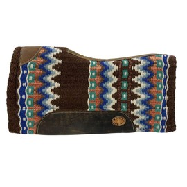 Klassy Cowgirl Barrel Style Brown Multi-Color Memory Felt Saddle Pad