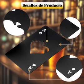 20Piezas Abrebotellas Tipo Póquer, Abridor de Cerveza de Acero Inoxidable, Adecuado para Fiesta en Casa, Boda, Cumpleaños, Ba(10 Negro +10 Plata)