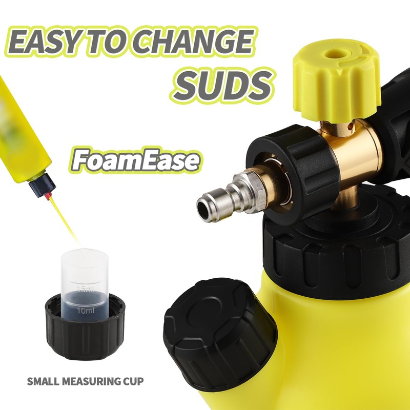 REALYOU Foam Cannon with Foam Cannon Dual-Connector, Pressure Washer Accessory