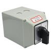 KEYMOO 125A Rotary Changeover Switch with Master Switch Exterior Box,