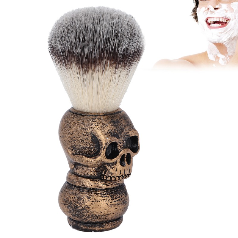 Men's Shaving Brush with Creative Skeleton Shape Handle Facial Beard