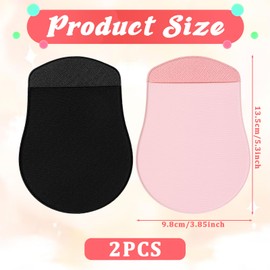 2 Pack Universal Stick-On Mouse Pouch, Mouse Holder for Laptop Compact Carrying Mice Sleeve with Reusable Adhesive No Glue Residue, Compatible with Computer, Laptop, Office, Home (Black,Pink)