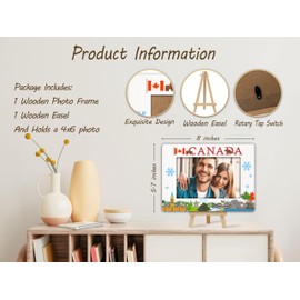 Canada Picture Frame, Canada Souvenirs Picture Frame,Travel Frame, Canada Travel Gift For Newlyweds Couples Wife Girlfriends, Birthday Wedding Honeymoon Gifts, Photo Frame For Tabletop Decor C(10)