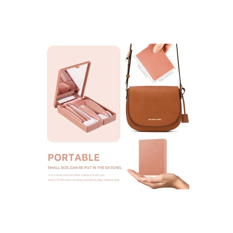 Set de Brochas de Maquillaje de Viaje 5PCS Mini de