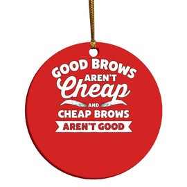 eden tee Womens Microblading Eyebrow Cosmetic Tattooist Brow Esthetician Christmas Ornament