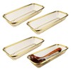 ZJIVQO 4Pcs Kitchen Drawer Organizer, Stainless Steel Storage Container, Gold