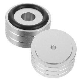 KOMBIUDA 2pcs Aluminum Alloy Speaker Isolation Feet Pads Vibration Amplifier Cushion for Enhanced Sound Clarity and Reduced Noise Easy Installation for HiFi Audio Equipment
