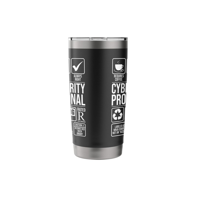 Cybersecurity Professional - Hacker Certified Tech Security Stainless Steel Insulated
