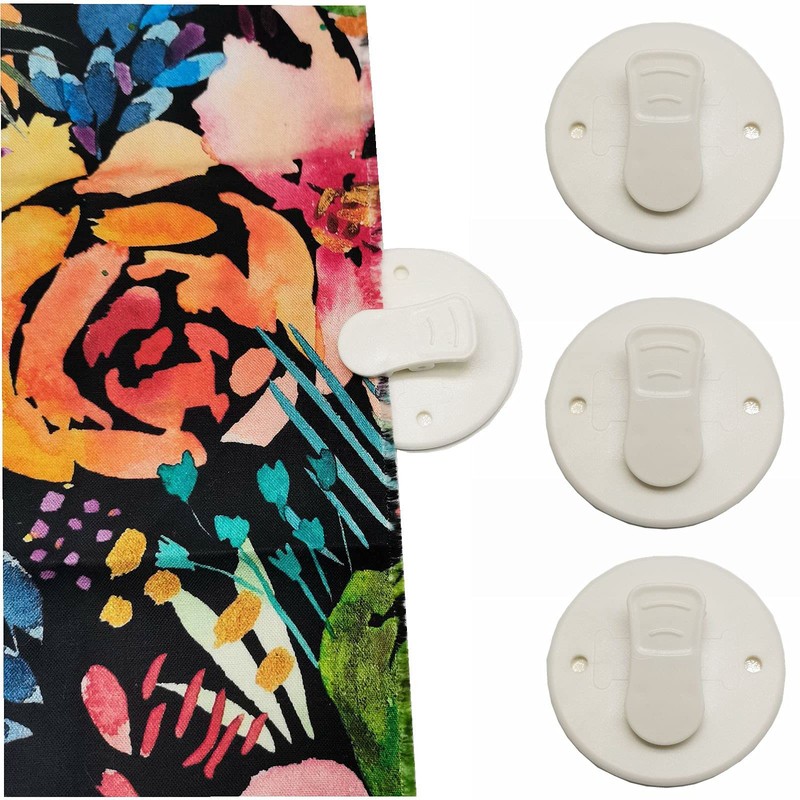 HONEYSEW Shower Curtain Clips Shower Windproof Splash Guard Self Adhesive
