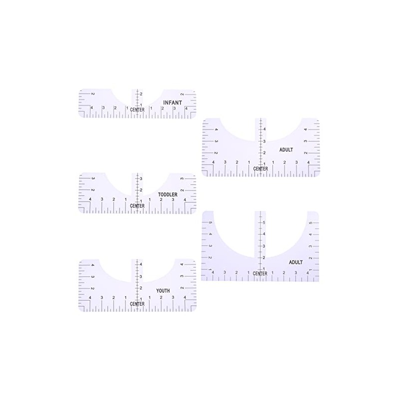DBOO 5 Pcs T-Shirt Alignment Tools Tshirt Ruler Guide T-Shirt