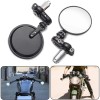 KEEPDSGN 2x 7/8" Round Motorcycle Handle Bar End Mirrors For