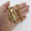 Joddfly Scorpion Pendant Necklace, 18K Gold Plated, Crystal Zircon, Hip