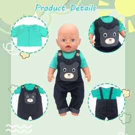 Dolls Clothes for 14-18 Inches Baby Doll, Dolls Clothes for 30-45 cm Dolls, Baby Doll Clothes Sweet Outfits for 35-43 cm Baby Doll Doll Clothes 14-18 Inch Girls Birthday (Not Include Doll)