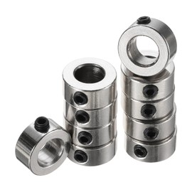 sourcing map 10pcs 6mm Shaft Lock Collar T6 Lead Screw Lock Ring, Stainless Steel Set Screw Collars