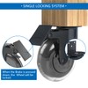 Hirate 3 inch L-Shaped Plate Casters Upgraded Version to Prevent