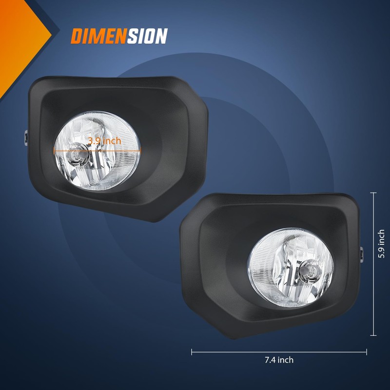 Nilight Fog Lights Assembly Compatible with 2016 2017 2018 2019