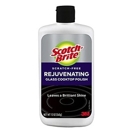 Scotch-Brite Scratch-Free Glass Cooktop Polish – Gentle Cleaner for Glass Stove Tops, Phosphate-Free Formula, Streak-Free Shine, Residue Remover for Smooth Surfaces, Easy to Use, 12 oz