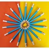 Adhere 25pcs Golf Pencils with earser Hexagon Wooden Pencils Graphite