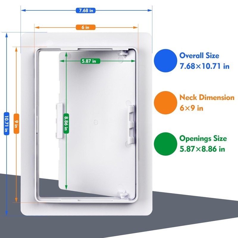 Donext Access Plumbing Panel for Drywall Ceiling, 6x9 in Plastic