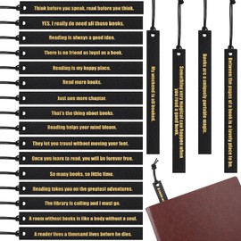 Roowest 20 Pcs Leather Bookmarks for Book Lover Gifts Leather Bookmarks Coworker Teens Book Club Back to School Gifts for Readers Teacher Women Man, 20 Styles