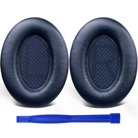 SoloWIT Ersatz Ohrpolster für Bose QuietComfort 35(QC35) & Quiet Comfort 35 II(QC35 ii) Kopfhörer,Ohrpolster mit weicherem Lammfell, Geräuschisolierungsschaum,zusätzliche Dicke(Brilliant Blau)