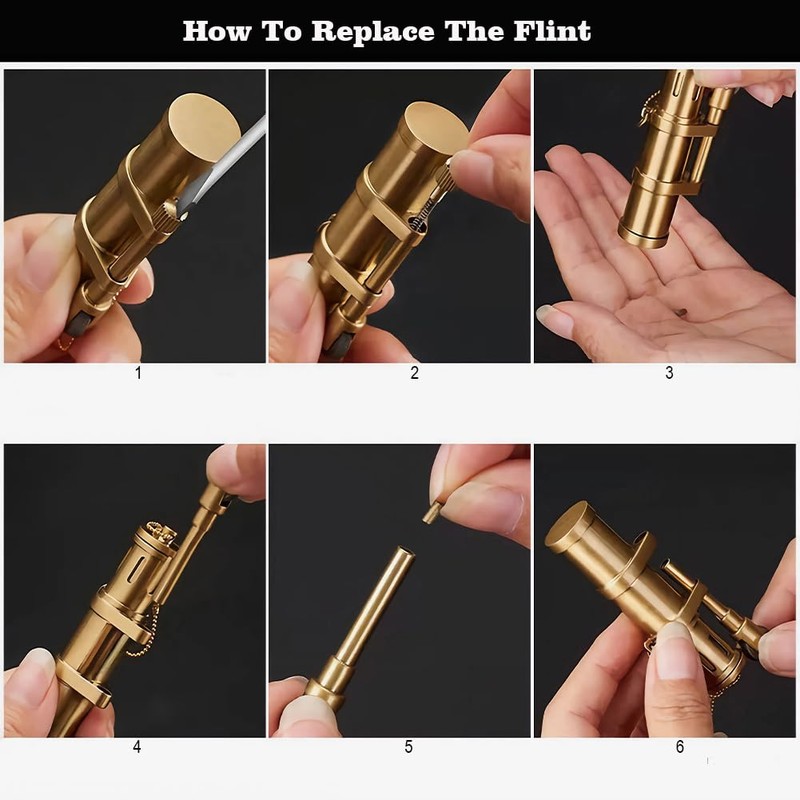 Wheel Vintage Oil Lighter Kerosene Creative Candle Lighters for Collection