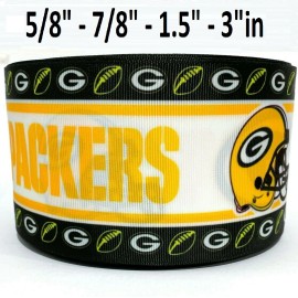 GROSGRAIN RIBBON  5/8", 7/8", 1.5" & 3" SP2 SPORTS TEAM Printed - 7/8"