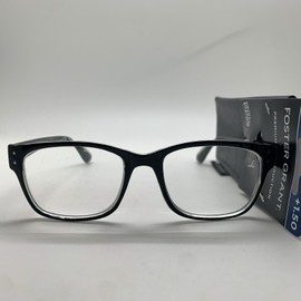 Foster Grant E338 Foster Grant  Tristan Black +1.50 READERS  Reading Glasses