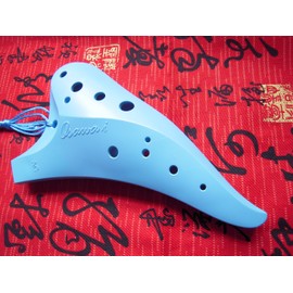 Focalink Osawa 12 Holes Alto C Blue ABS Resin (Sturdy & Durable) Ocarina - Easy to Learn, Good for Beginner
