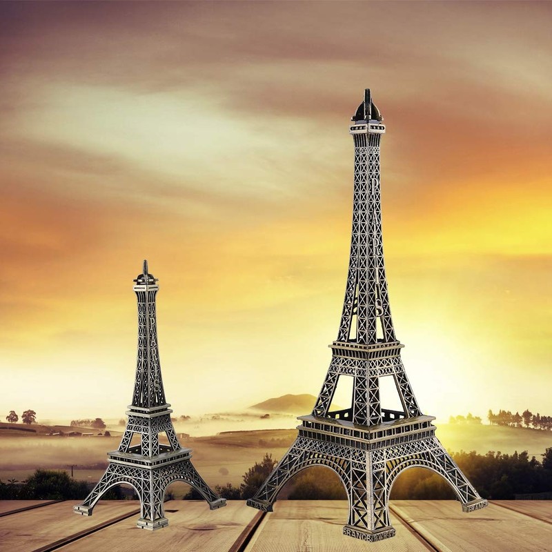 Eiffel Tower Statue Decor, Bronze Metal Paris Eiffel Tower Decor