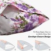 Satin Pillowcases for Hair and Skin 2 Pack - Flower