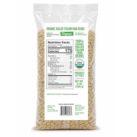 L’Oro Del Sud Organic Hulled Fava Beans 1.5 kg (3.3 lb) - Dried Italian Fava Beans, USDA Organic, Non-GMO, Gluten-Free, Mild Nutty Flavor, Made in Italy