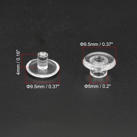 PATIKIL M5x4mm Plastic Binding Post, 24 Sets Plastic Chicago Screws Binding Screw Rivet Post Press-on Buckle for Leather Scrapbook Photo Albums, Transparent