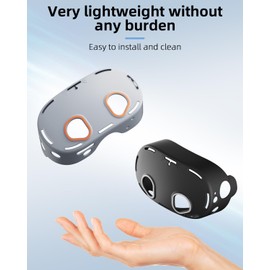 Silicone Case Cover for Meta Quest 3S, Protective Soft Shell for VR Headset, Accessories for Meta Quest 3S(Gray and Black)