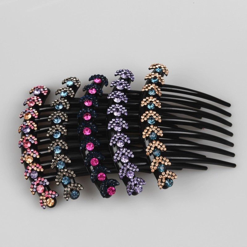 EZ PEACH Rhinestone Hair Comb DE Yaii Wind, Rakuchin, Kantan